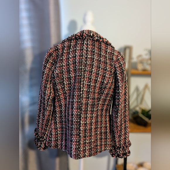 Spiegel Pink Plaid Blazer – Size 6 | Preppy Y2K Statement Jacket - Picture 2 of 3